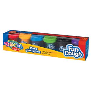 Masa plastyczna Colorino Fun Dough, 6 kolorów x 56g